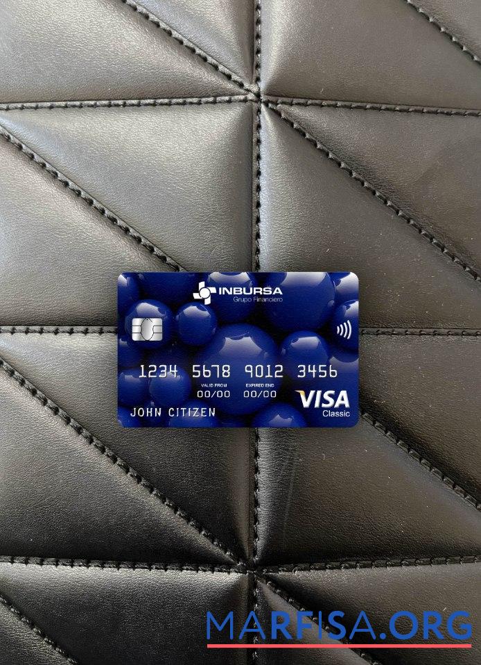 Blank Mexico Inbursa bank visa classic card photolook front template